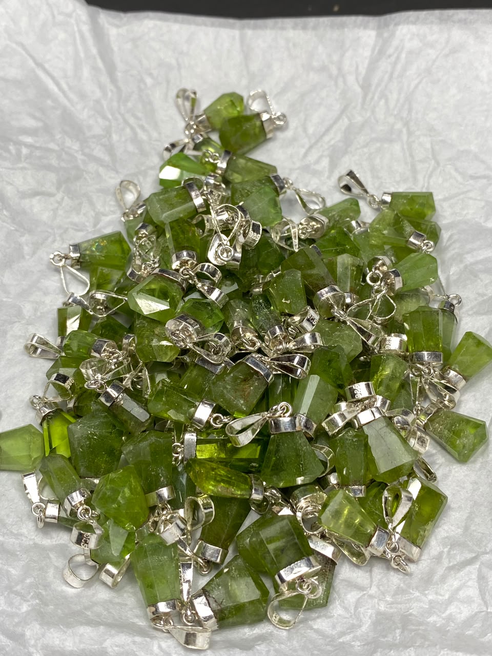 Sterling Silver Peridot Pendant Origin Supat Mine