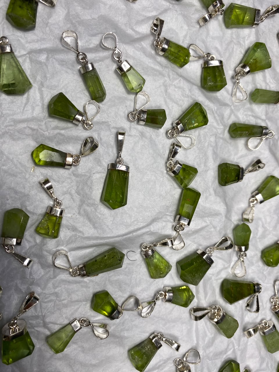 Sterling Silver Peridot Pendant Origin Supat Mine