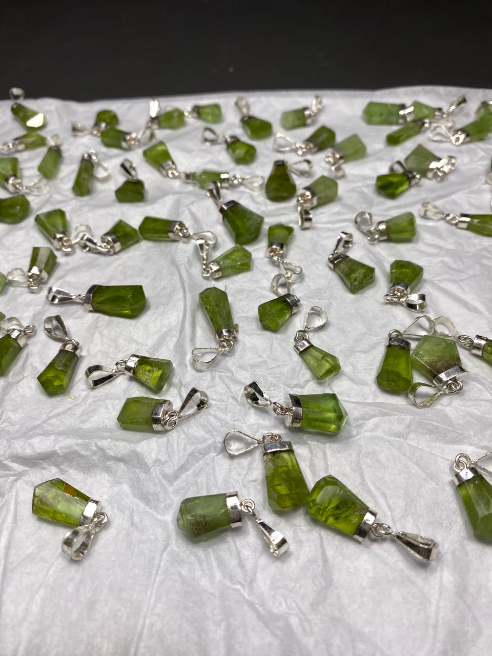 Sterling Silver Peridot Pendant Origin Supat Mine
