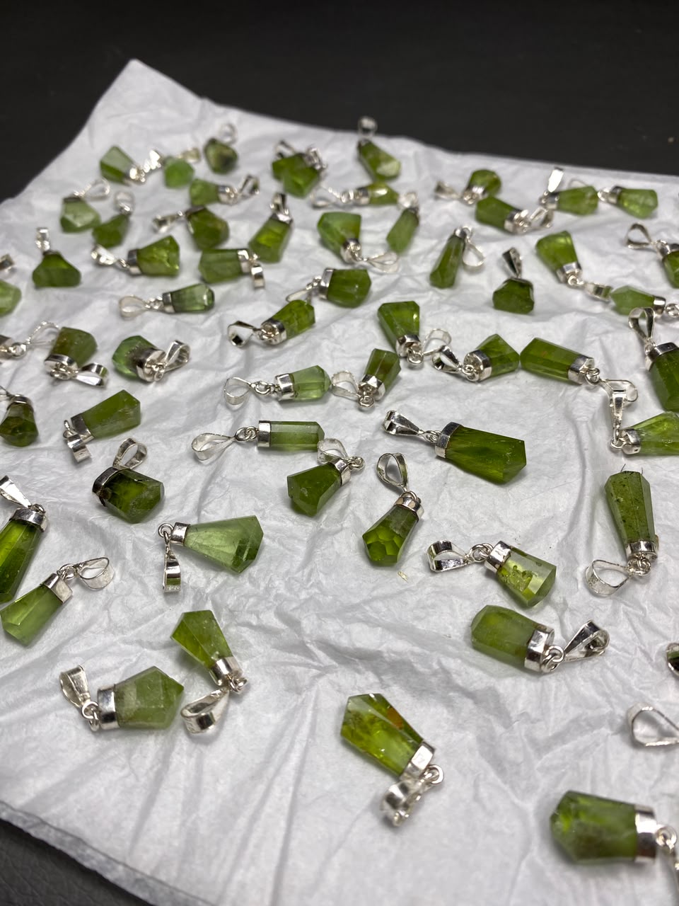 Sterling Silver Peridot Pendant Origin Supat Mine