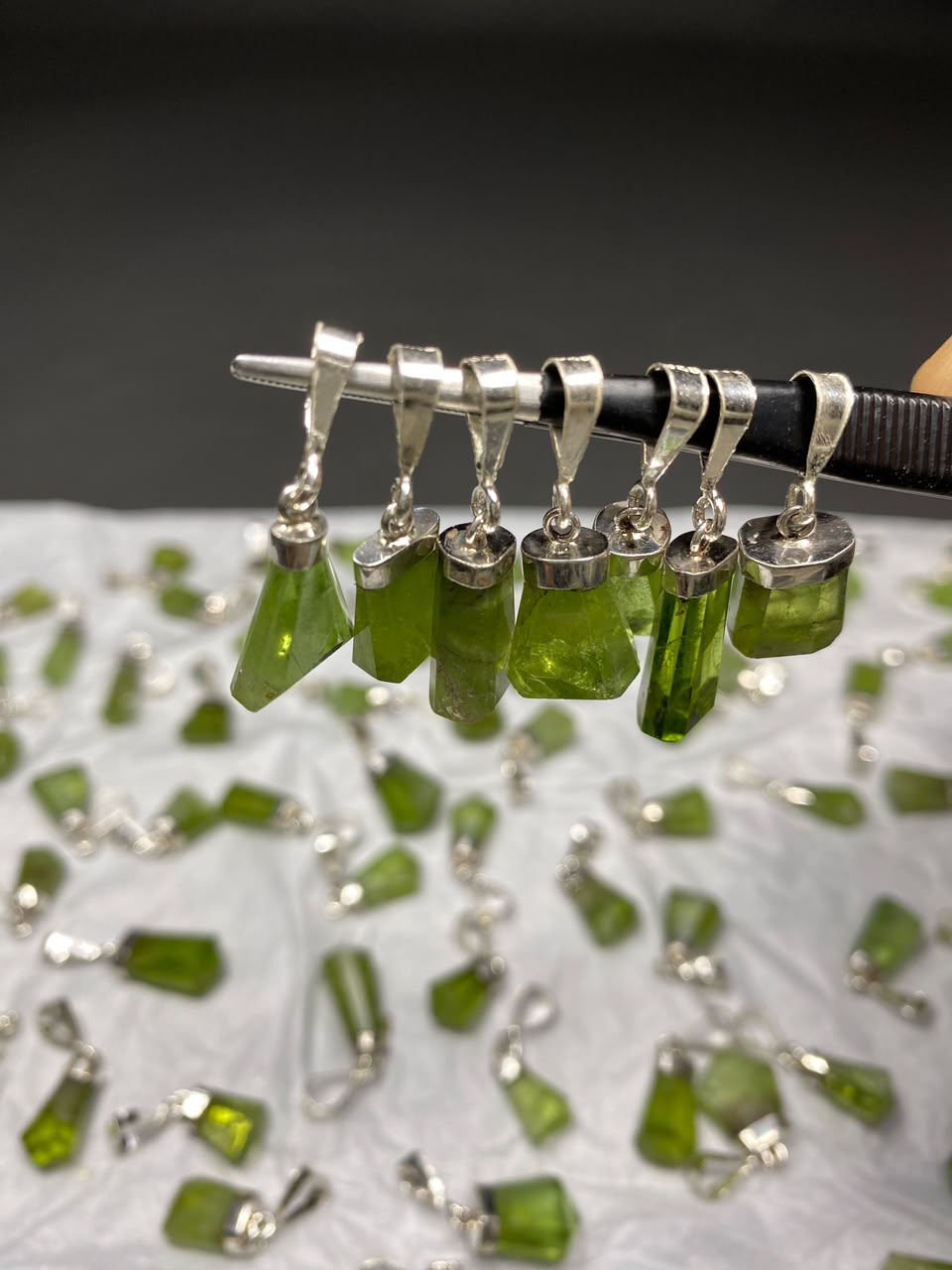 Sterling Silver Peridot Pendant Origin Supat Mine