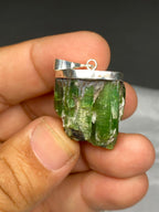 Stunning Natural Green Sterling Silver Tourmaline Pendant Lot