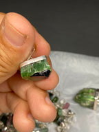 Stunning Natural Green Sterling Silver Tourmaline Pendant Lot
