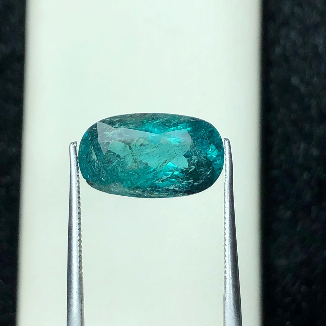 Natural unheated pariba color tourmaline from Afghanistan 5.0 13.9x8.2x6.1 mm