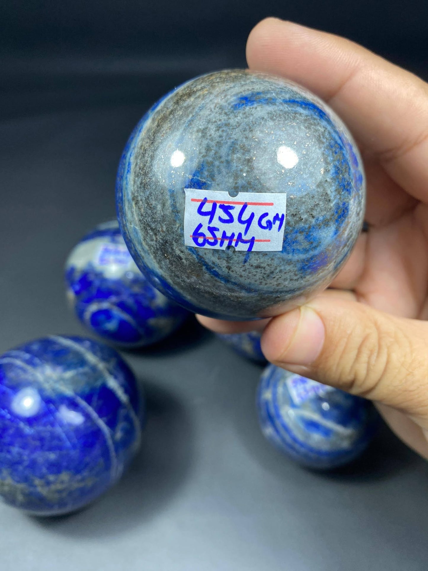 Natural Lapis Lazuli Sphere Balls – Handmade Polish