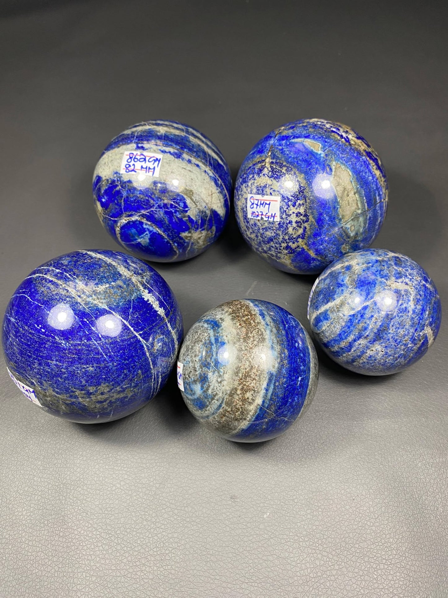Natural Lapis Lazuli Sphere Balls – Handmade Polish