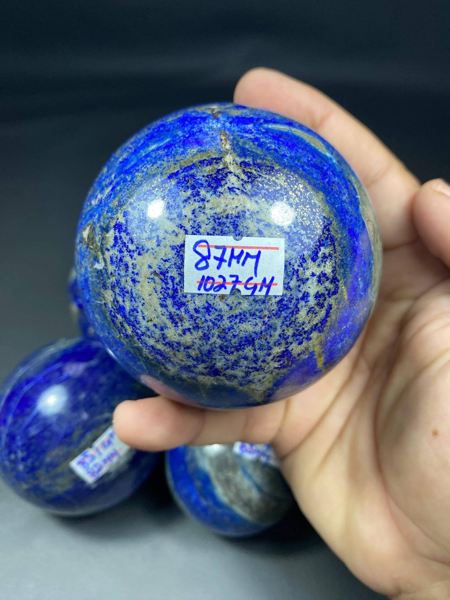 Natural Lapis Lazuli Sphere Balls – Handmade Polish