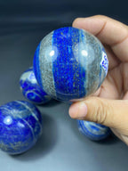 Natural Lapis Lazuli Sphere Balls – Handmade Polish