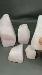 Natural Handmade Pink Calcite Polish with Mangano