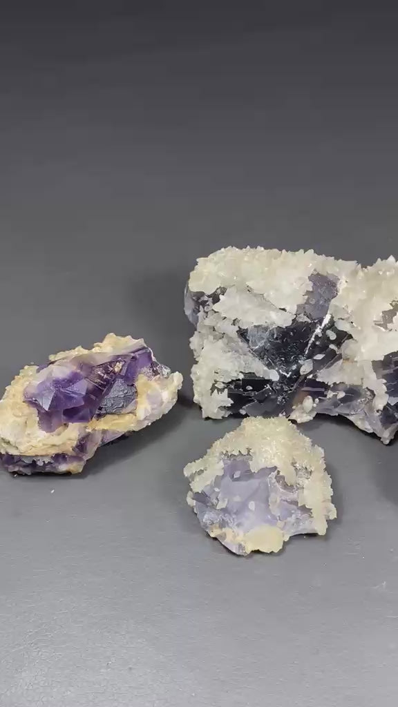Natural Fluorite with Dog Tooth Calcite Specimen Lot 1