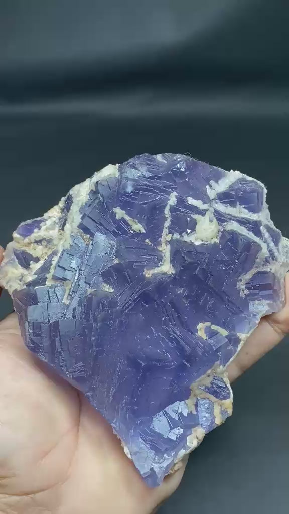 Natural Fluorite with Dog Tooth Calcite Specimen Lot 2