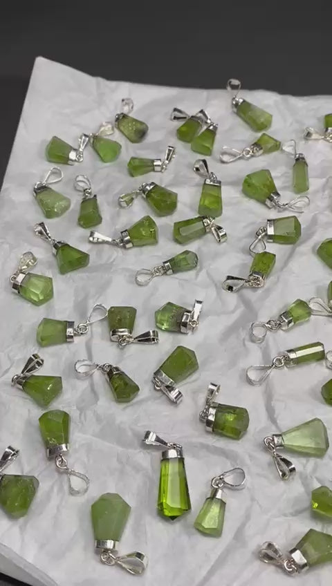 Sterling Silver Peridot Pendant Origin Supat Mine